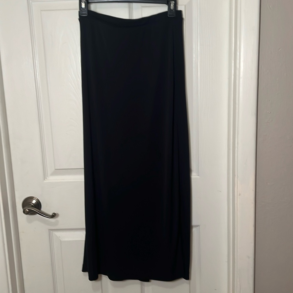 Petite Sophisticate black maxi skirt